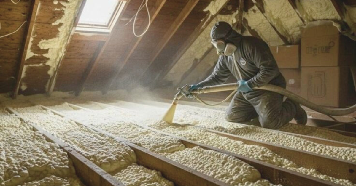 Certified Space Insulation expert installing attic insulation Mississauga home